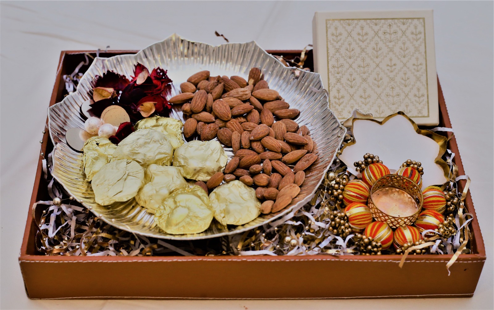 Golden Jute Tray, from the Sandy’s Bakehouse Diwali 2026 catalogue